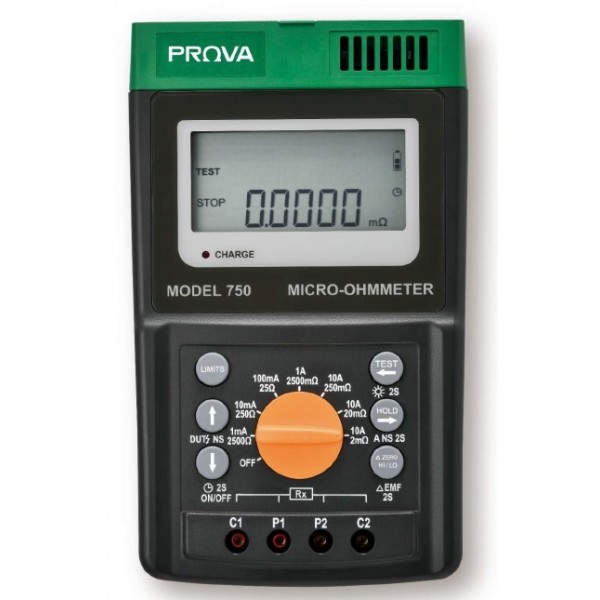PROVA 750 Low Micro-Ohmmeter, 10A PROVA 750 Low Micro-Ohmmeter, 10A